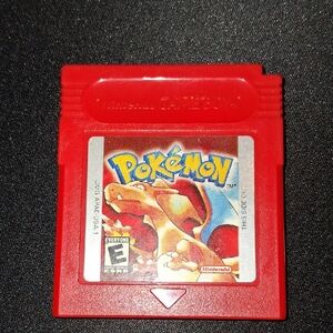 Pokemon Red Game For The Nintendo Game Boy Color And Clear Case